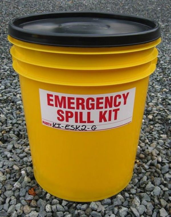 5 Gal. Yellow Pail Spill Kit + Granular - (KI-ESK2G),